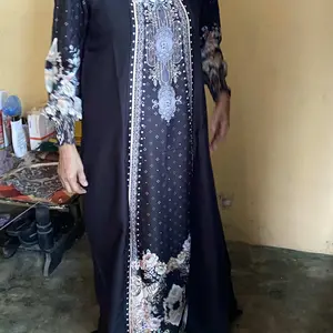 Gamis Muslim Wanita Lebaran Mewah Dress Kondangan Motif Ekslusif Baju Lamaran Syari | Gamis Kirana