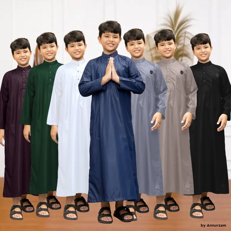 Jubah Anak Laki Laki Premium 9 - 16 Tahun Lengan Panjang Zaky Series Original ANNURZAM ALBUCHORI 0