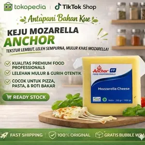Keju Mozarella Anchor 250 Gram/Mozarella Cheese