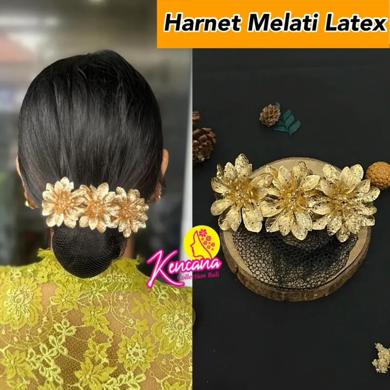 Tusuk Bunga Latex/hiasan Bunga Gold-Aksesoris kundangan Wanita 4