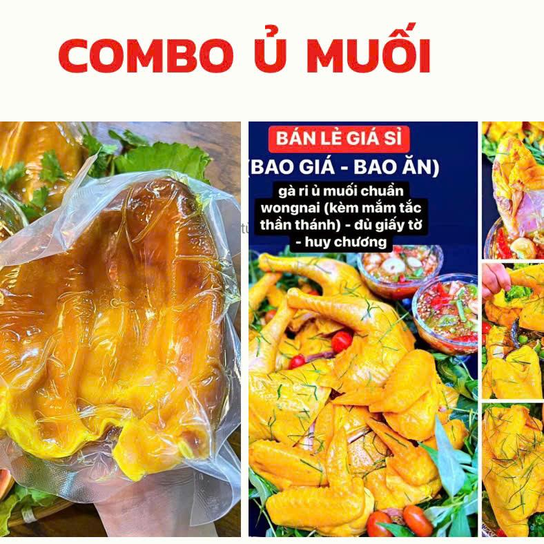 Combo ủ muối Wongnai (1 con gà ri ủ muối + 1 lỗ tai heo ủ muối size đại) | Ăn vặt | Bà trùm wongnai