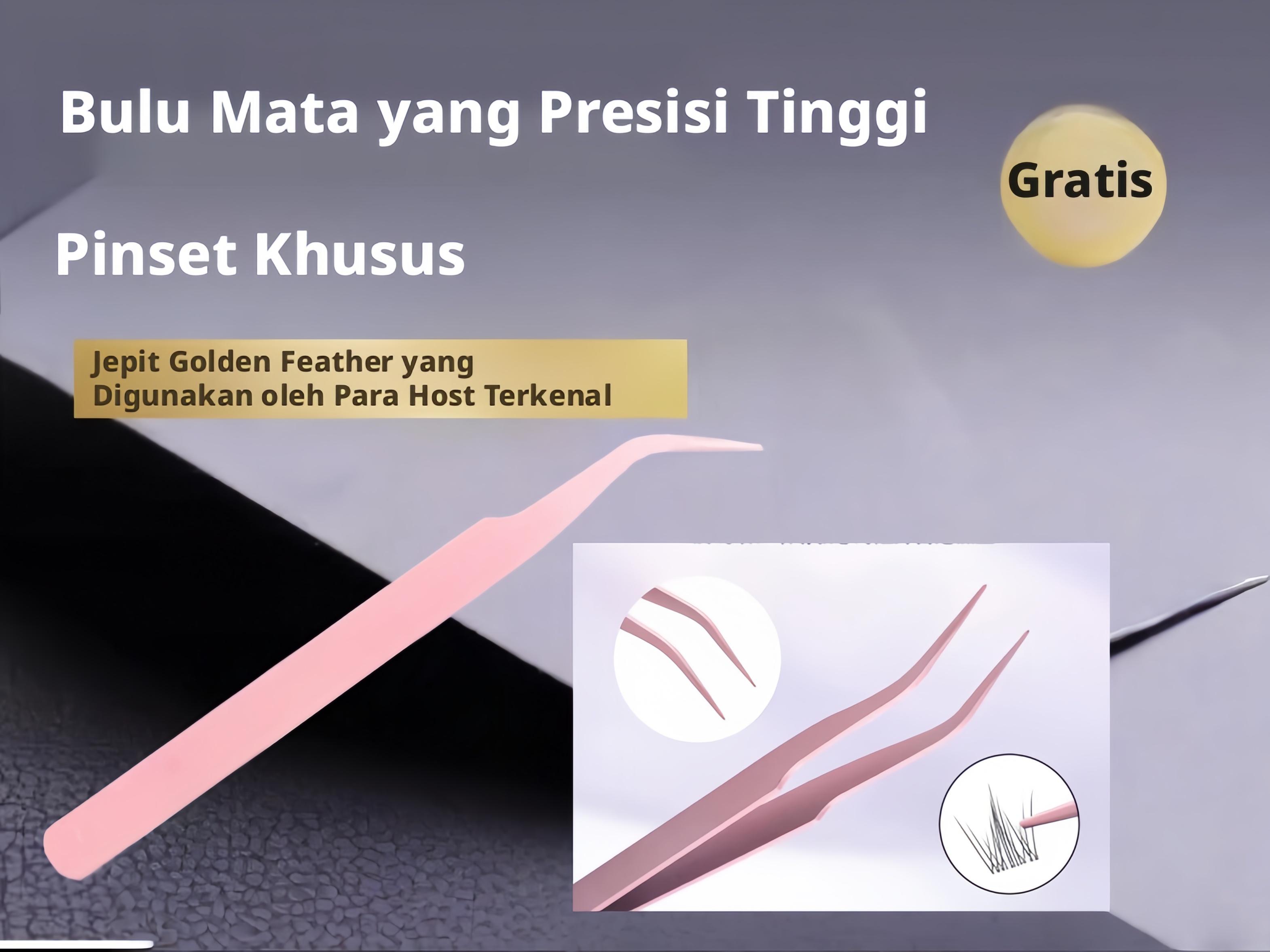 Bulu mata palsu Trilogi Orang Malas yang anti air dan anti keringat, setiap pemesanan akan mendapatkan lem bulu mata premium dan pinset secara gratis.