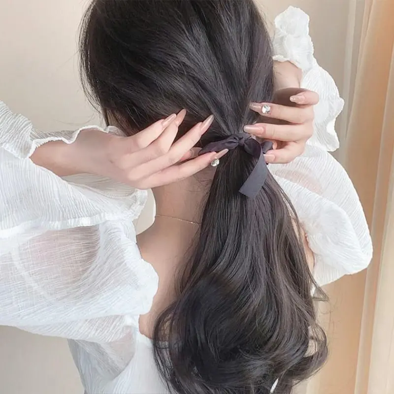 Tóc Giả Đuôi Ngựa Ngắn, Thời Trang, Dành Cho Nữ, Tóc Giả Gợn Sóng Lớn, Tóc Giả Xoăn Dài, Có Kẹp, Tóc Đuôi Ngựa Giả 8