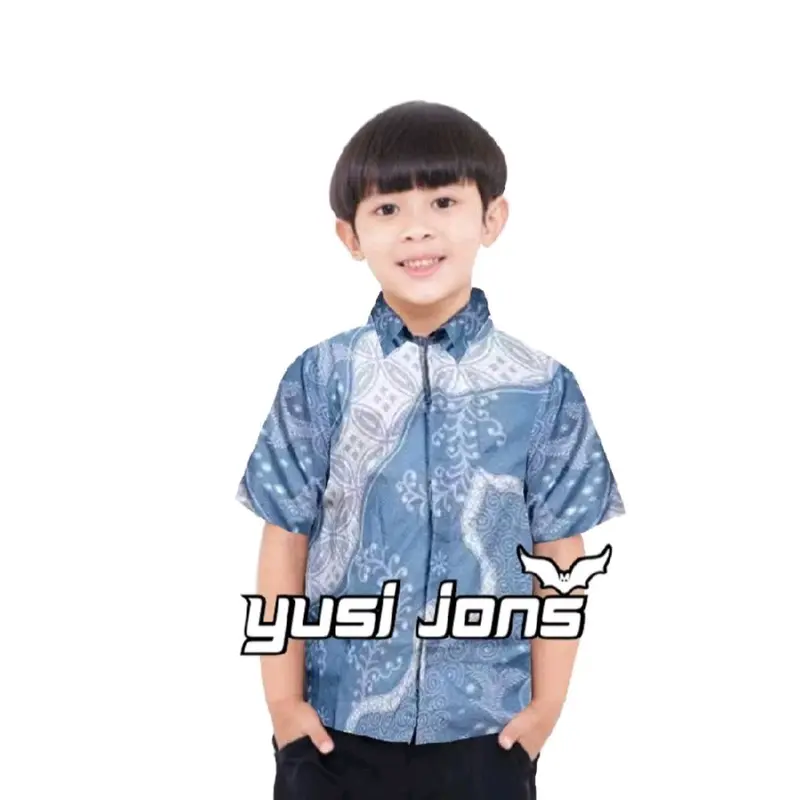Kemeja Batik Anak Laki Laki Umur 1-12 Tahun Batik Anak Laki Laki Lengan Pendek Modern 2