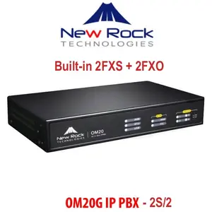 New Rock OM20G-2S/2 IP PBX Server (Built-in 2FXS+2FXO, Up to 50 User Extension and 24 Concurrent Call)