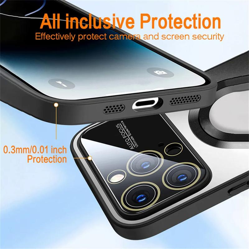 Product Introduction of Bumper matte magnetic for MagSafe Wireless Charging Case for iPhone 15 14 Pro Max 13 12 11 glass lens camera protection cover 22