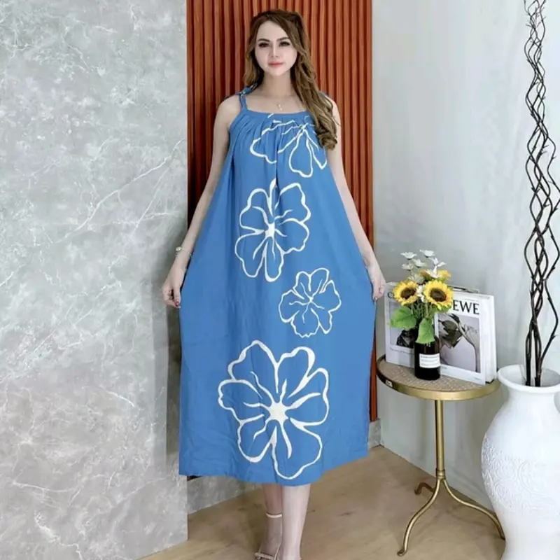 daster yukensi bunga Rayon Motif Dewasa Panjang 1