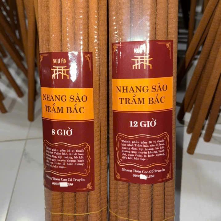   TRẦM BẮC HÀ NỘI  Nhang Sào CHÁY ĐỦ 8 GIỜ 12 GIỜ nhang sào thơm cực ít khói thơm ngọt Không Hóa Chất 