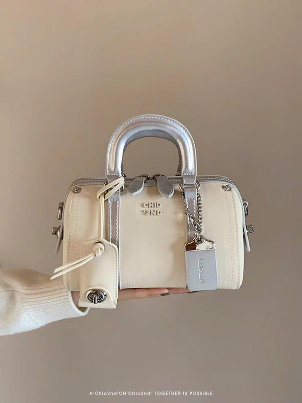 HÀNG MỚI VỀ Túi xách nữ đeo vai CHIO'2ND M81 - Túi xách nữ phù hợp nhiều phong cách màu trắng bạc túi hộp hottrend