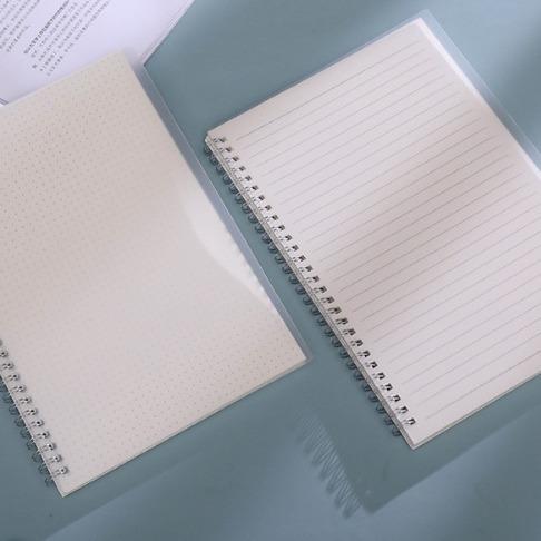 A6 A5 B5 A4 Grid/Line/Blank Spiral Notebook Transparant 80 Lembar Note Book Buku Tulis Jurnal 8