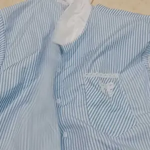 LULU Stripe Blouse Kombinasi Renda Kekinian