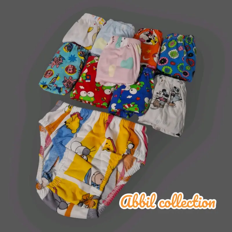 12pcs celana dalam anak printing perempuan/laki laki motip karakter katun spandek Fashion 3