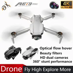 A888 Drone Kamera Ganda 4K Lipat, Quadcopter Tenaga Tanpa Sikat dengan Pemposisian Aliran Optik, Kembali Cerdas, Video Langsung FPV, Pengambilan Gambar dengan Gerakan Pintar, Berbagai Mode Penerbangan, UAV Ringan dan Portabel, Hadiah Ideal untuk Orang
