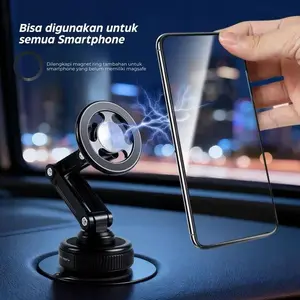 Holder Hp Dashboard Kaca Mobil Vacuum Magnetic 360 Rotasi Multifunction Car Phone Mount Stand Dudukan Handphone Mobil