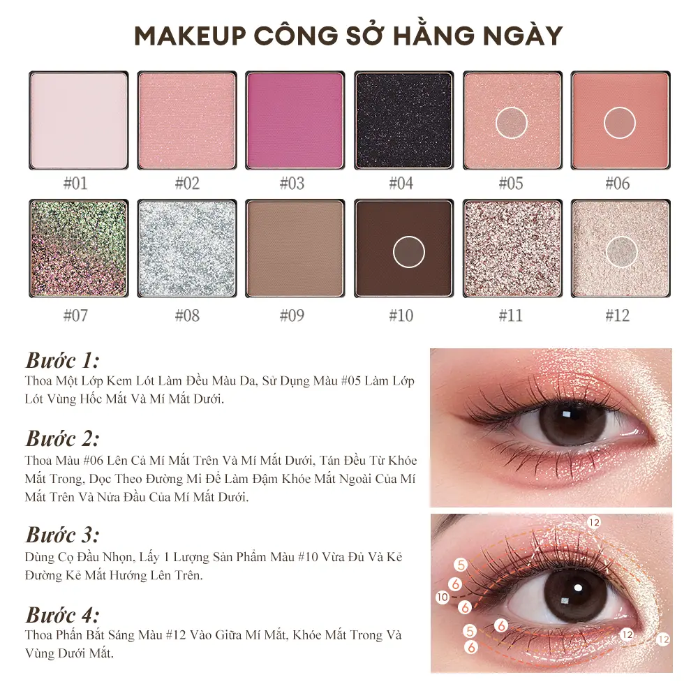 Bảng Phấn Trang Điểm Đa Năng COLORKEY 12 Màu FOXIEVERSE CHROMA 14.2g | BigBuy360 - bigbuy360.vn