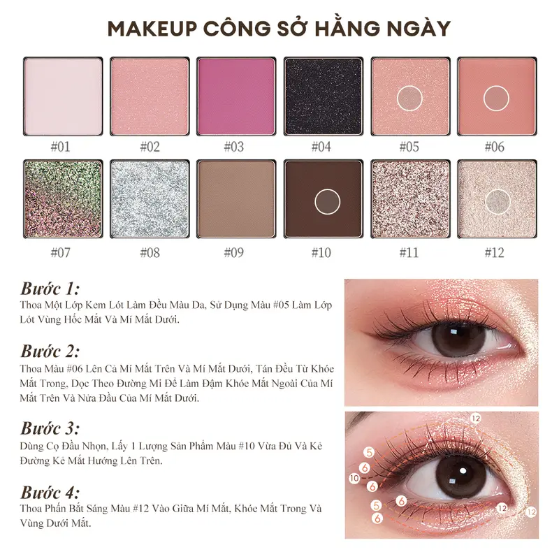 Bảng Phấn Trang Điểm Đa Năng COLORKEY 12 Màu FOXIEVERSE CHROMA 14.2g | BigBuy360 - bigbuy360.vn