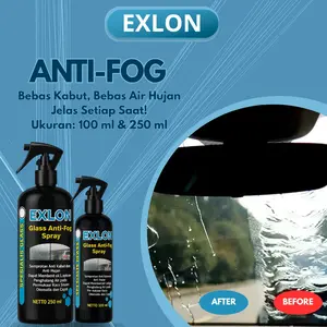 EXLON Anti-Fog & Anti Air EFEK DAUN TALAS Kaca Kacamata Spray & Lens Cleaner 100 ml & 250 ml Bebas Embun & Pembersih Lensa Ramah Lingkungan