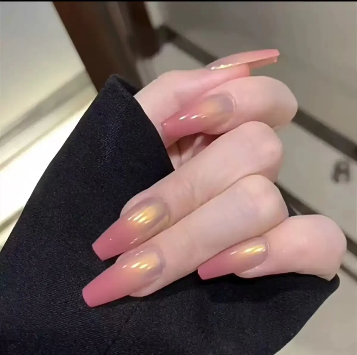 Long Trapezoidal White Nail Patch