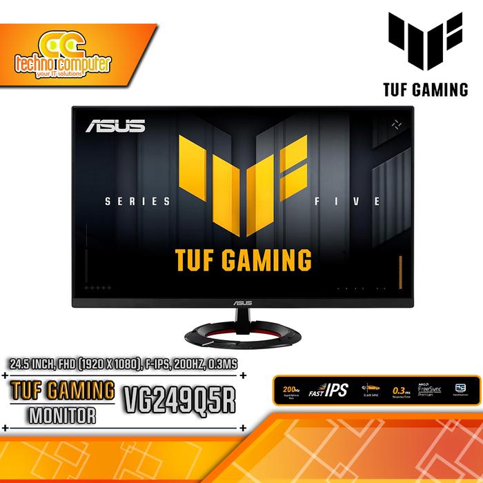 Gambar MONITOR ASUS TUF GAMING VG249Q5R Gaming Monitor - 24 inch, FHD (1920 x 1080), Fast IPS, 200Hz, 0.3ms dari Techno Computer Bali Kota Denpasar Tokopedia