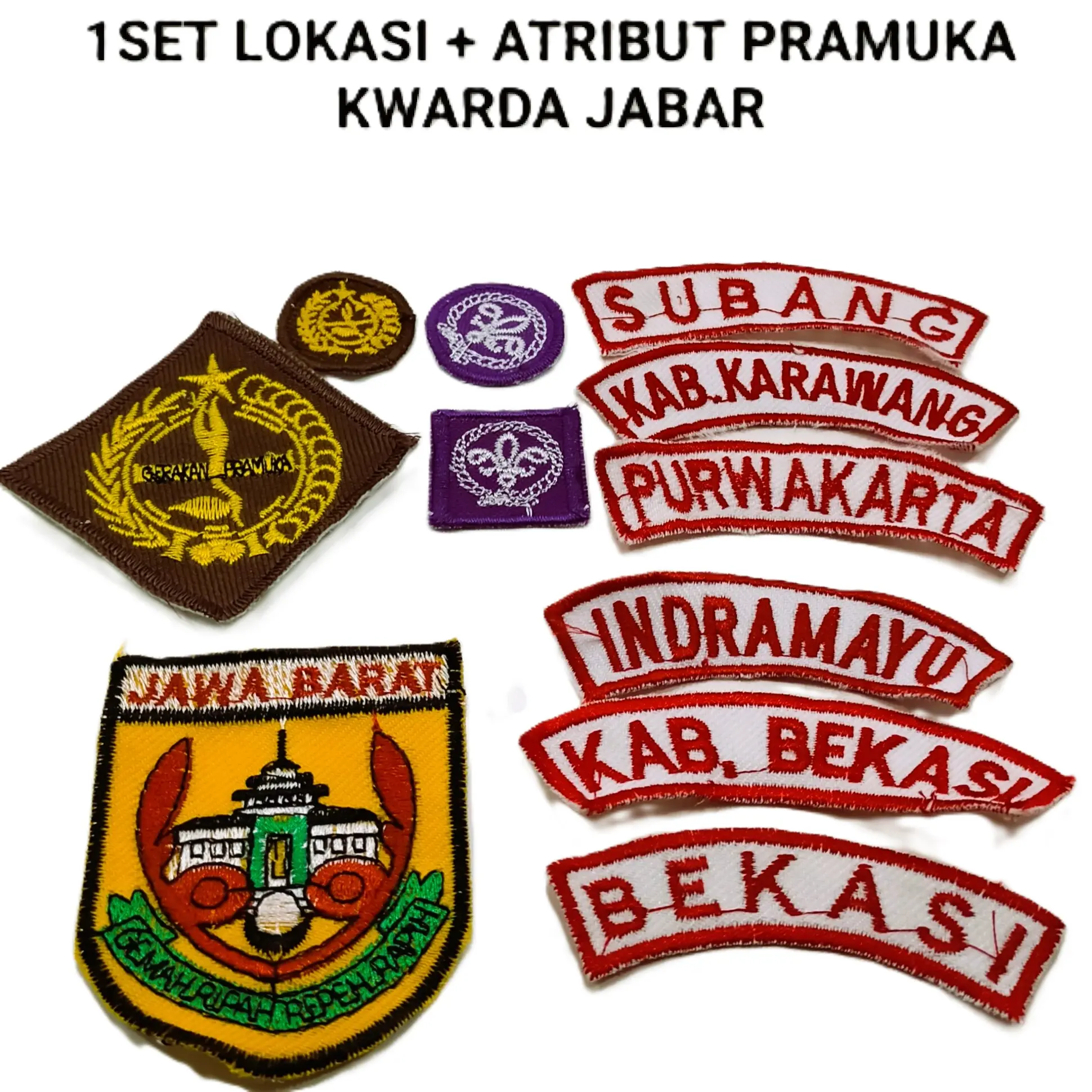 1 Set Lokasi Kwarda Kwartir JAWA BARAT+ Atribut Pramuka / Bet Pramuka Lengkap Putra & Putri