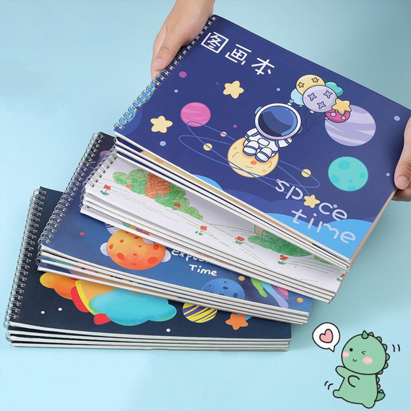 Drawing Book / Buku Gambar Ring A4 Karakter Buku Gambar Anak Sketchbook A4 Drawing Book Astronot Jilid Spiral Kertas Tebal 30 Lembar 4