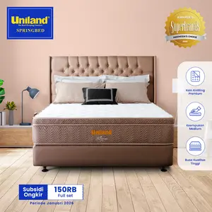 Uniland Springbed Rivera Plushtop Paris - Kasur Spring Bed Matras Full Set