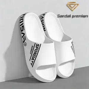 Sandal Pria Slide Musim Panas Sol Tebal Anti Slip Empuk Tahan Lama Nyaman Dipakai Dalam Rumah Mandi Kamar Mandi Luar Ruangan Outdoor Trend Keren Ukuran Besar Stylish