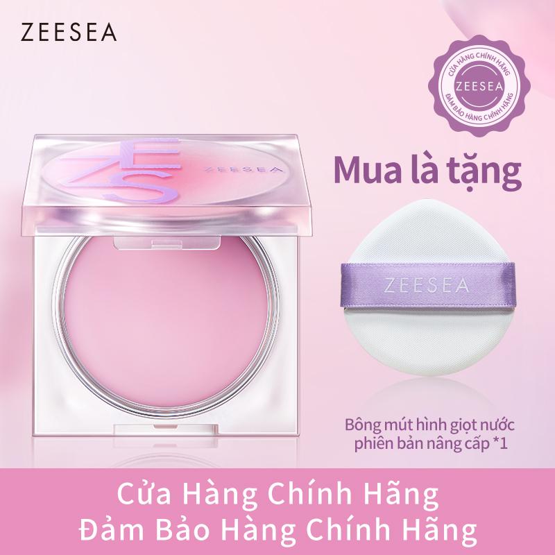 Phấn Phủ Cố Định Kiểm Soát Dầu Lì Kem Phấn Phủ ZEESEA Chống Mồ Hôi Không Lỗ Chân Lông Kiểm Soát Dầu 100% Khô Nhưng Dưỡng Ẩm Kem Thiết Lập Trang Điểm Công Nghệ Mới 8g Mút Trang Điểm * 1