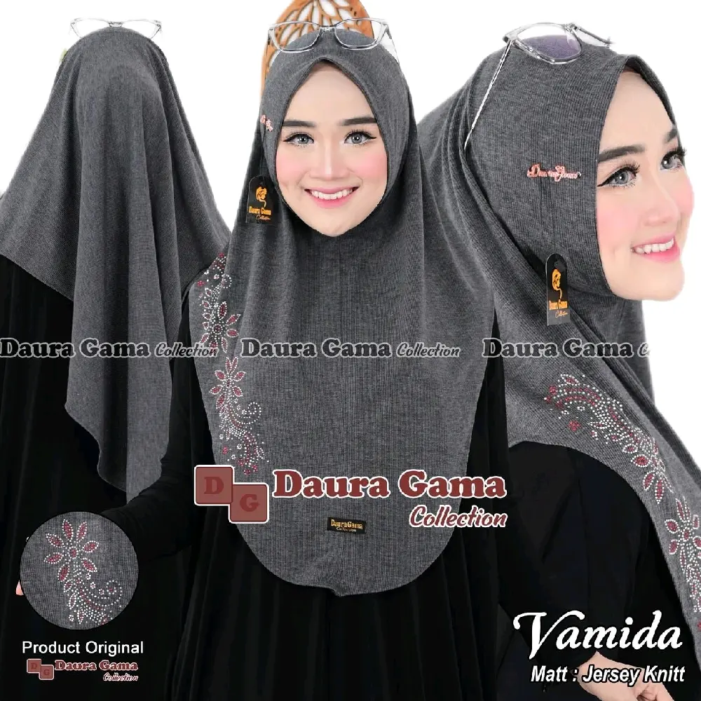 Alfiera - VAMIDA Bergo Instant Hijab Malay jersey Baby Knit by Dauragama Muslim