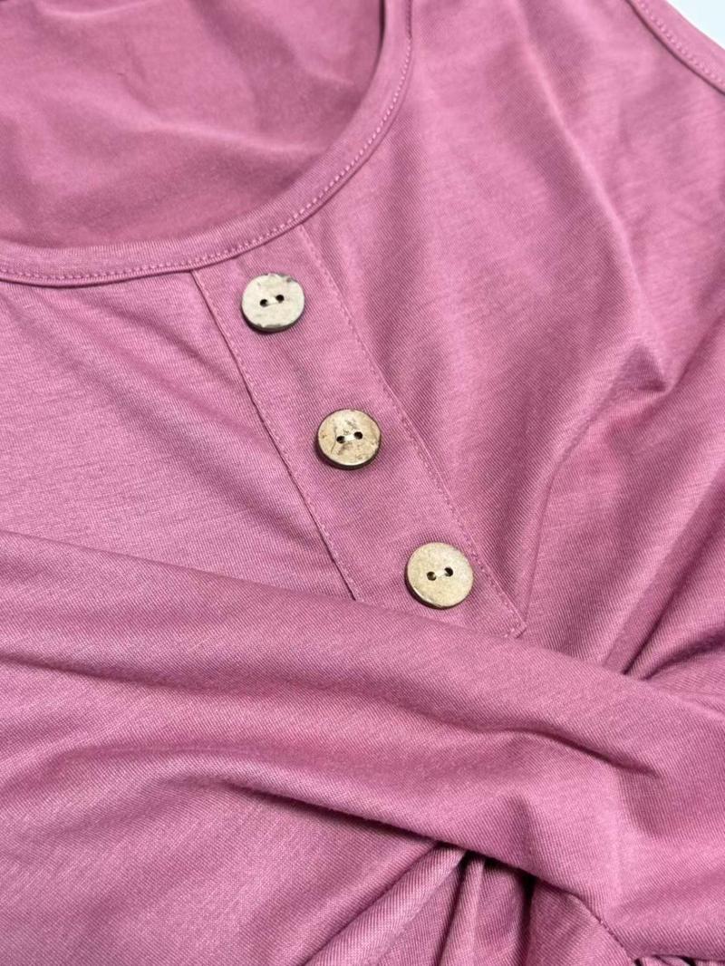 Product Introduction of Women's Plain Button Decor Dress, Casual Sleeveless  Dress for Summer, Women's Clothing for Daily Wear 9