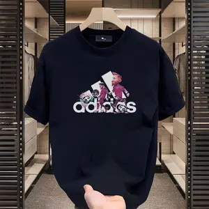 T-shirt Distro Trendy Lengan Pendek Bahan Katun Premium Sablon Digital Printing Kaos Oblong Warna Hitam Putih Pola Bagian Depan NKTS0058