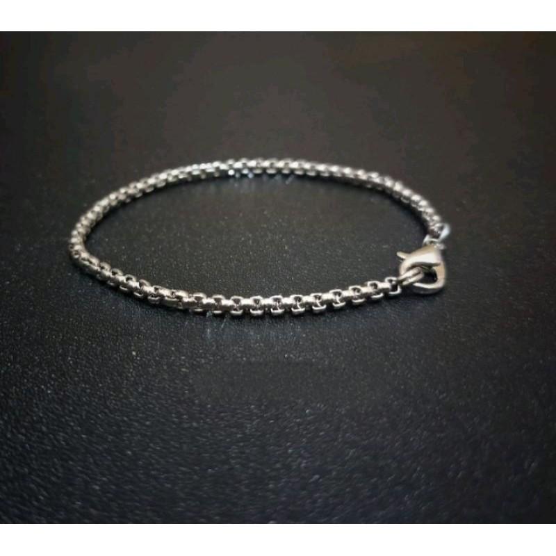 Product Introduction of READY GELANG TANGAN RANTAI KECIL TITANIUM MODEL ROLO ANTI KARAT SILVER Bracelets 7