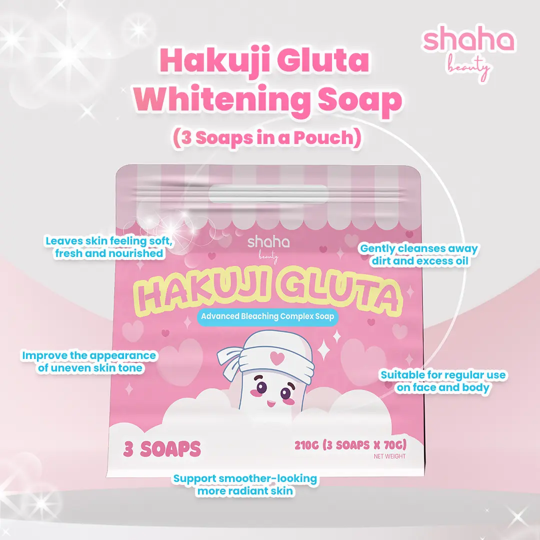 SHAHA BEAUTY Soap Hakuji Gluta Soap 3 Bar Soap 70g Skin Whitening Moisturizing Body Care - TikTok Shop Philippines SHAHA BEAUTY Soap Hakuji Gluta Soap 3 Bar Soap 70g Skin Whitening Moisturizing Body Care - TikTok Shop Philippines