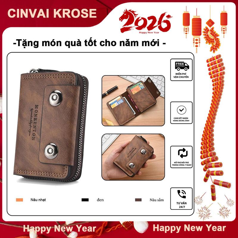 SHABILI Ví nam ví nữ túi đựng thẻ dễ mang theo thời trang chất liệu da PU cao cấp mới cho năm 2025