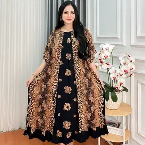 Daster Kupu Series Wanita Cantik Ukuran Jumbo LD 120 Busui Friendly Bahan Rayon Adem Halus Resleting Aktif