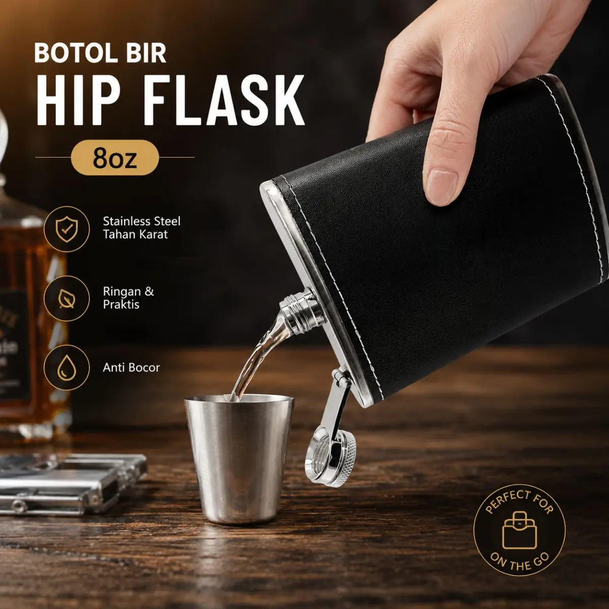 Botol Bir Hip Flask Bottle 8 Oz - MW8