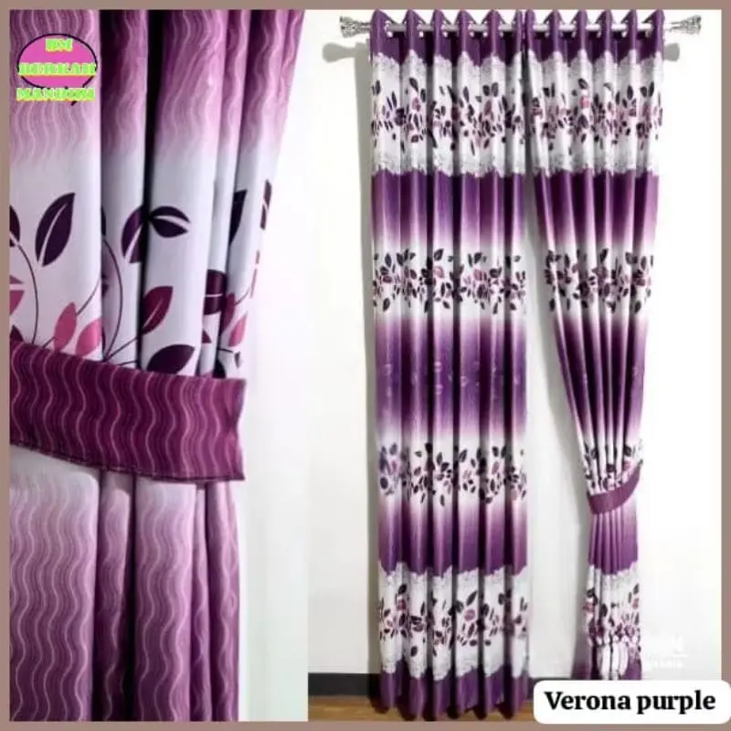 4pcs Hordeng/gorden Jendela dan Pintu Tirai Minimalis Smokring 12 Lubang