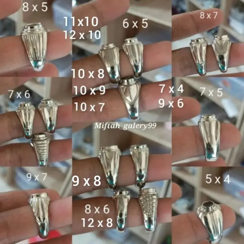 Emban cincin alpaka batu kecil