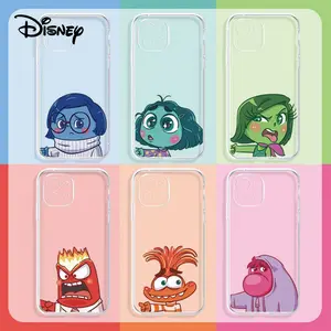 Disney Cartoon Inside Out 2 iPhone15 Anxiety Envy Phone Case Cute 14 13 Plus Pro Max Cartoon Transparent Protect Shell Toys Girl