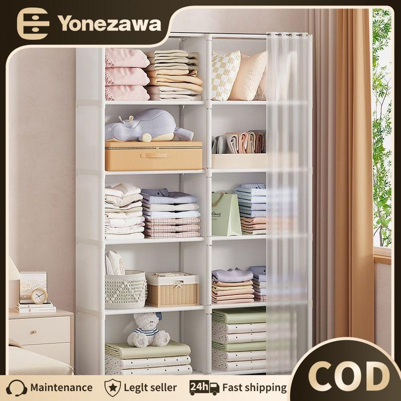 YONEZAWA COD Lemari Pakaian Sederhana Storage Rack Wardrobe Dengan ...