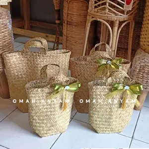 Tas Anyaman Purun/Tas Souvenir/Tas Parcel/Cover Pot Tanaman/keranjang