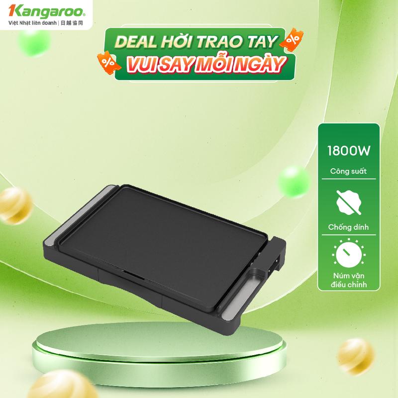 Bếp nướng điện Kangaroo KG18EG3- công suất 1800W, nướng nhanh không tạo khói…