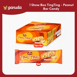 Garuda - 1 Show Box TingTing - Peanut Bar Candy Oat (16gr/pcs) [12 pcs/box]