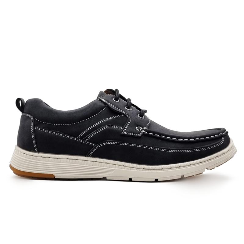 POLO HILL Men White Sole Contrast Stitch Lace Up Shoes PMSL-MS454 6