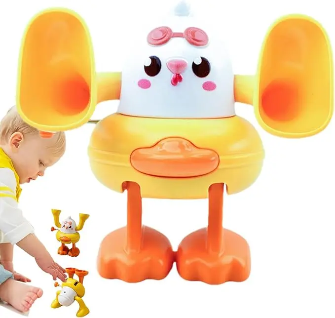 Chick Toys, Animal Toys Spring - Animal Toys Cartoon Spring Chicken Duck Toys Rotation Tumbles - Novelty Toys with Motion Early Childhood Educational Figure for Classroom Living Room