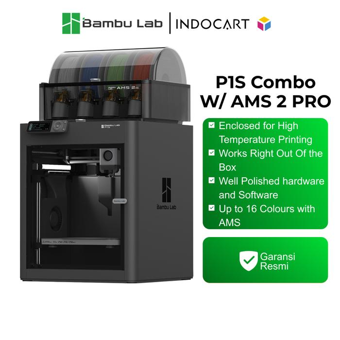 Promo 3D Printer BambuLab P1S Combo Upgrade Multi Color Printing with ...