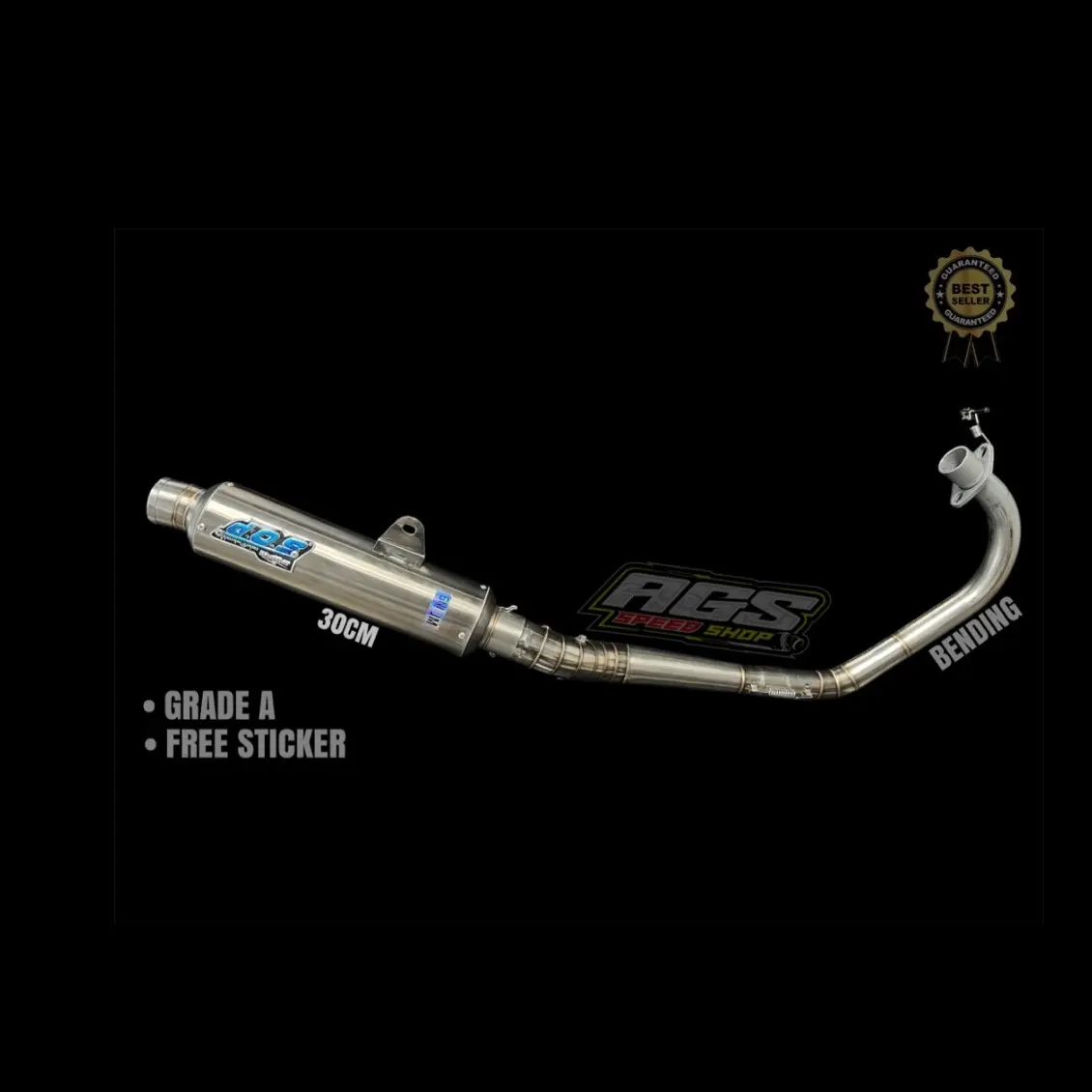 Knalpot full set SuperCopy Bulat Jenong Grade A Full Stainless Anti karat TIGER//MP//GL//CB//MXKING//SATRIAFU//VERZA//JUPMX//VIXION//CBR//SONIC Motorcycle