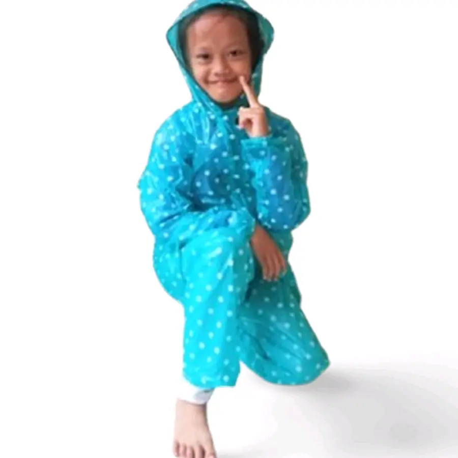 jas hujan anak usia 4 sampai 10 tahun/jas hujan anak motip pulkadot lucu bagus  ngegemesin