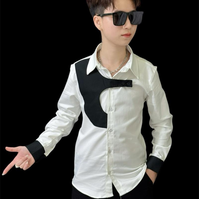  ÁO SOMI NAM TAY DÀI THIẾT KẾ VẢI KAKI HÀN co dãn MỊN FOM CHUẨN  Menswear 