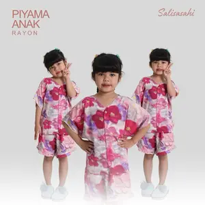 SALISASAHI-amora setelan anak celana pendek bahan rayon usia 4-12tahun